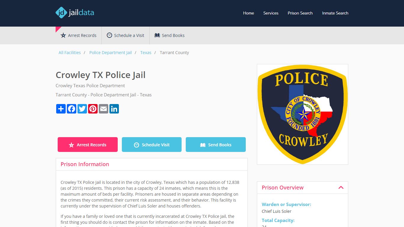 Crowley TX Police Jail Inmate Search and Prisoner Info - Crowley, TX